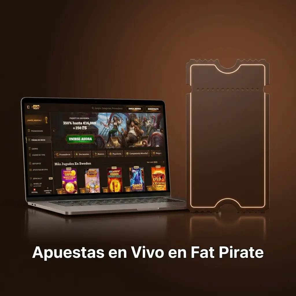 Sección de apuestas en vivo de Fat Pirate con fútbol, tenis y baloncesto con cuotas actualizadas en tiempo real