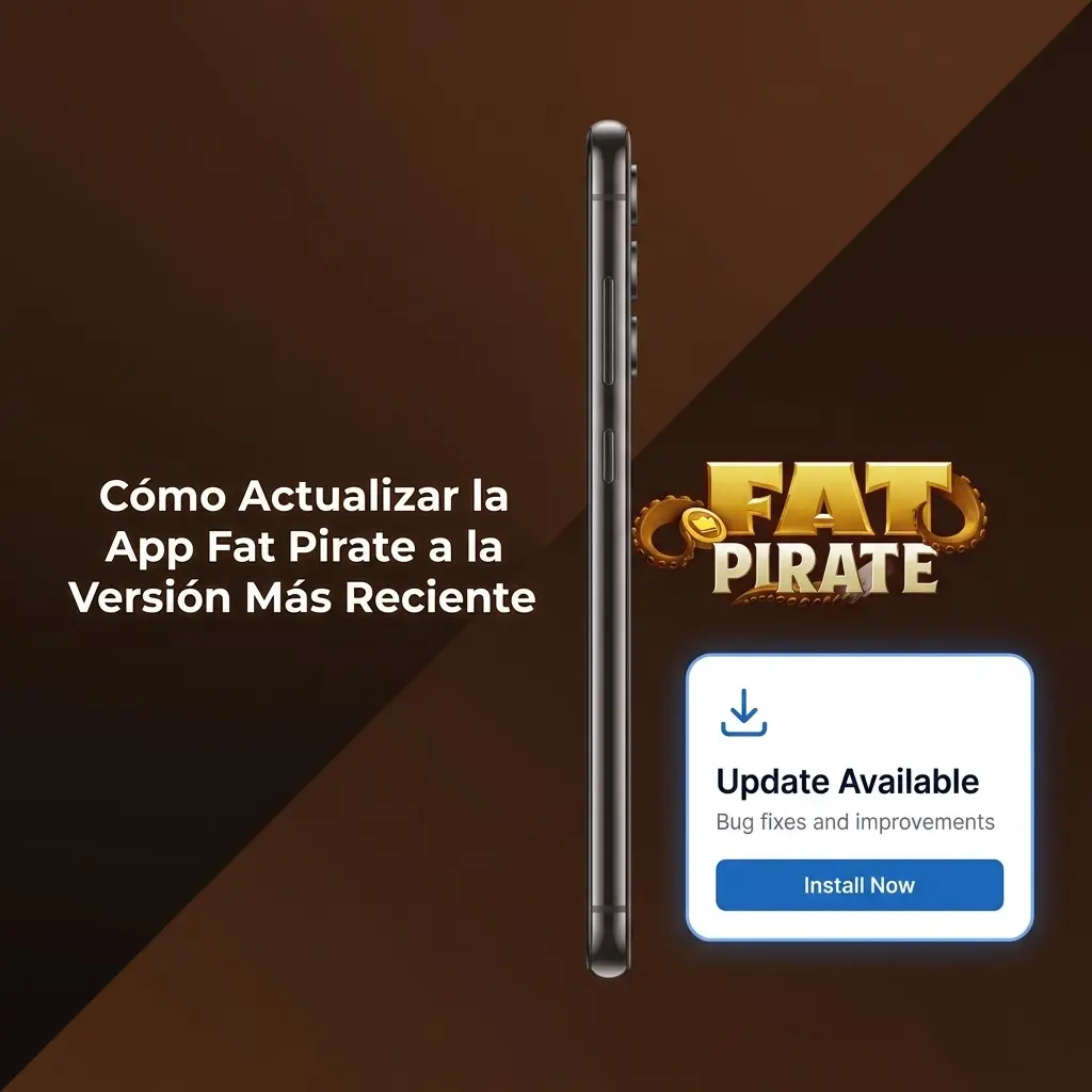Pasos para actualizar la app Fat Pirate APK en Android con notificación de nueva versión disponible