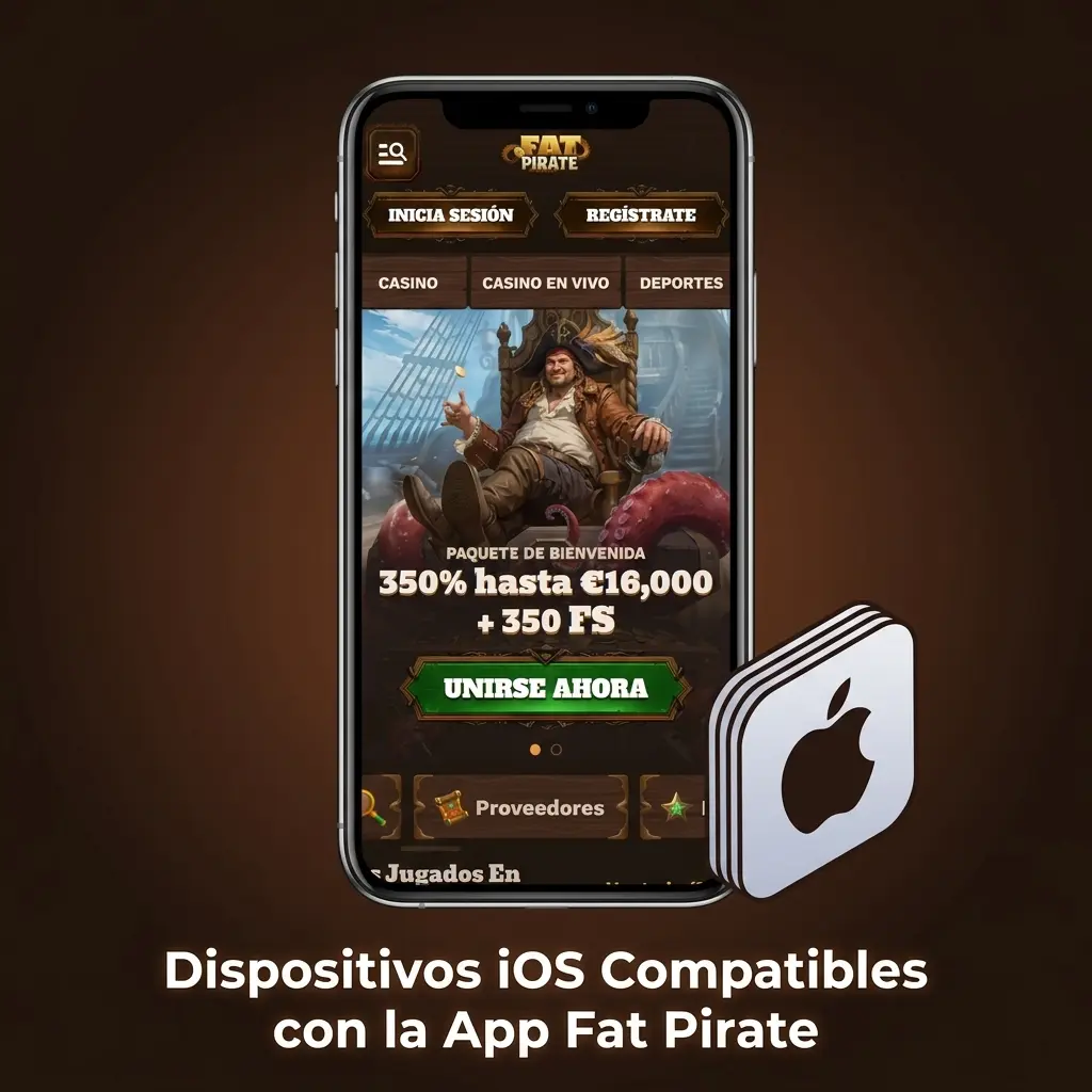 Dispositivos iOS compatibles con la app Fat Pirate: iPhones con iOS 14 o superior, óptimo en modelos desde 2021