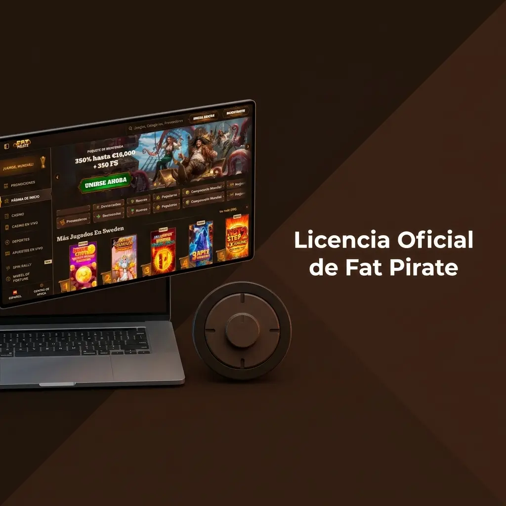 Licencia oficial de Fat Pirate que garantiza seguridad, equidad y protección al jugador en apuestas online reguladas