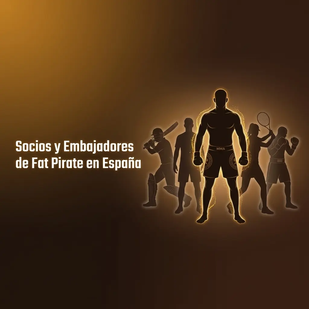Logotipo de Fat Pirate con texto sobre socios y embajadores en España pendientes de confirmación oficial